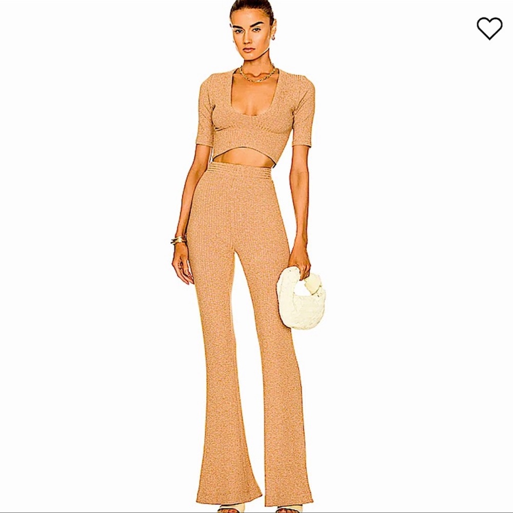 Alix NYC Co-ord Soft Tee Shirt Flare Pant Set